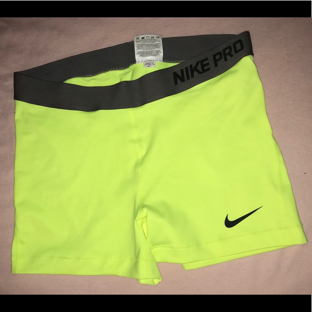 Yellow compression shorts